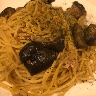 美味しいナスとツナの和風パスタ